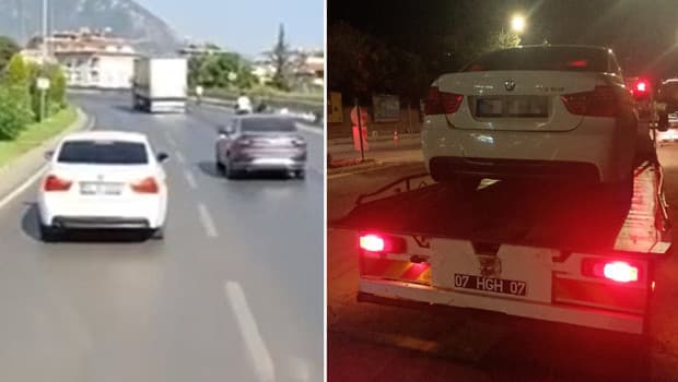 Antalya'da itfaiyeye yol vermeyen sürücünün ehliyetine el konuldu! Aracı 30 gün trafikten menedildi